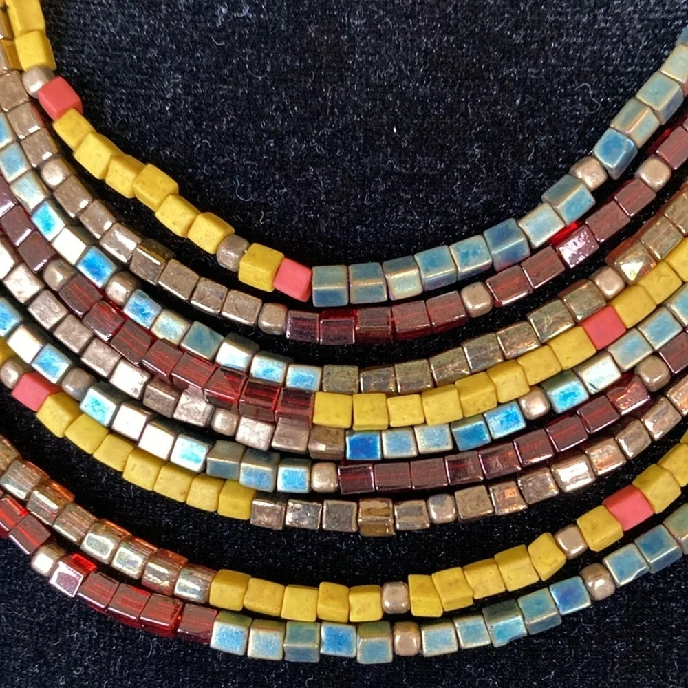 Chicos Womens Necklace Multistrand Beaded African‎ Western 16 to 20